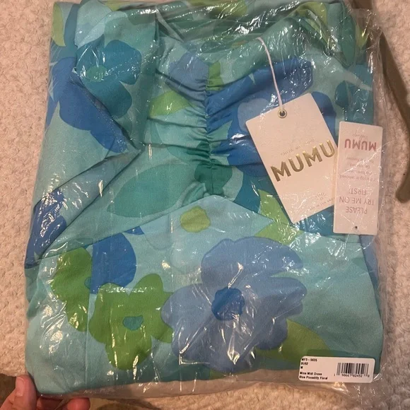 NWT Show Me Your Mumu Mina MIDI Maxi Blue Piccadilly Floral Dress | SIZE MEDIUM - Picture 8 of 9